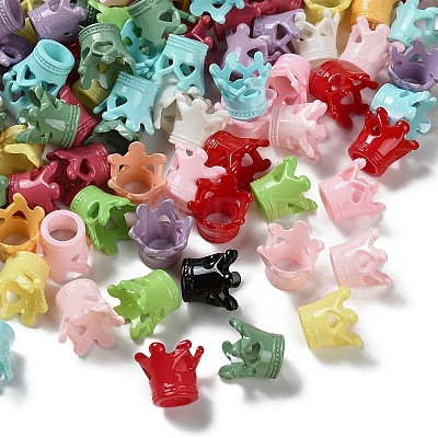 Baking Paint Opaque Acrylic Beads OACR-D316-06-1
