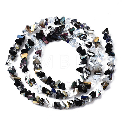 Electroplate Glass Beads Strands EGLA-N002-06B-1