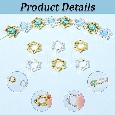 50Pcs Long-Lasting Plated Alloy Bead Frame FIND-SP0002-54-1