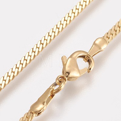 Vacuum Plating Brass Chain Necklaces Making NJEW-O101-17G-1