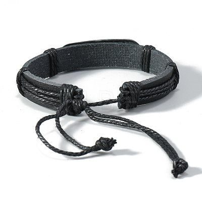 PU Leather Cord Adjustable Bracelets PW-WG59871-01-1