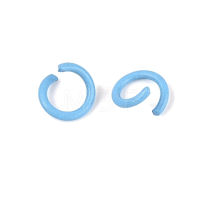 Spray Painted Iron Open Jump Rings IFIN-T017-04C-04-1