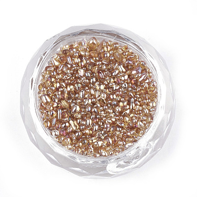 Plated Glass Seed Beads SEED-S016-01-1