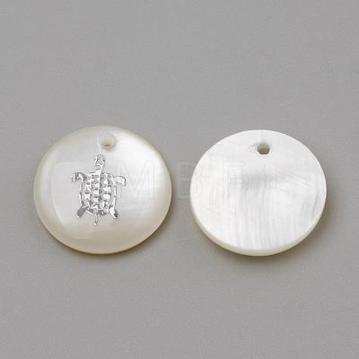 Freshwater Shell Pendants SHEL-Q010-005P-1