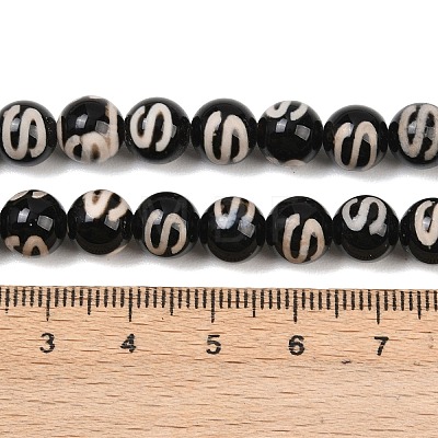 Tibetan Style dZi Beads Strands G-G328-A05-8mm-1