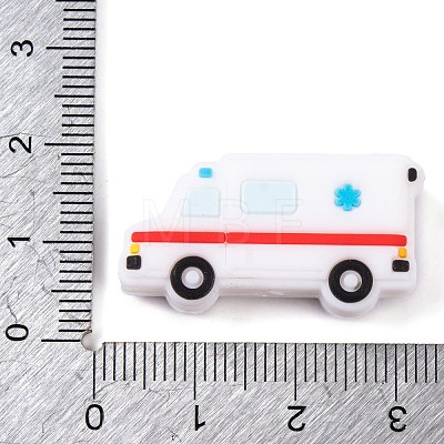 Food Grade Eco-Friendly Cartoon Vehicle Silicone Focal Beads SIL-K005-05D-1