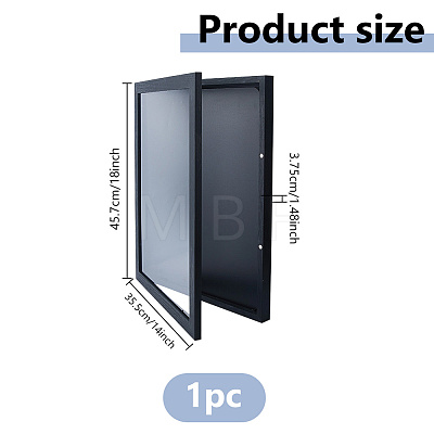 Rectangle Wood T-shirt Display Magnetic Boxes with Visible Window AJEW-WH0609-729-1