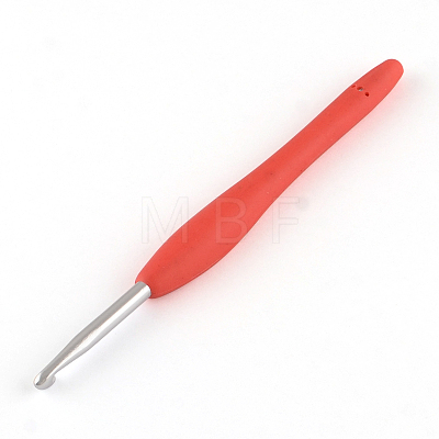 Aluminum Crochet Hooks with Rubber Handle Covered TOOL-R094-1