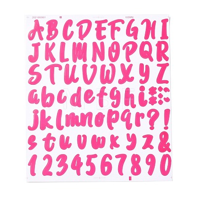 Number & Alphabet & Sign PVC Waterproof Self-Adhesive Sticker DIY-I073-04C-1