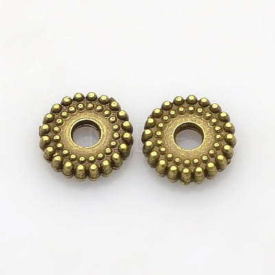 Disc Plating Zinc Alloy Spacer Beads PALLOY-N0101-07AB-NF-1