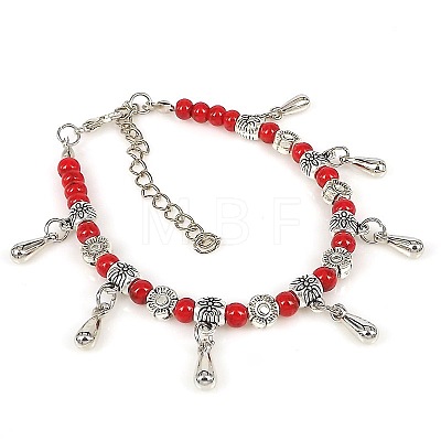 Bohemian Teardrop Alloy Charm Bracelets WG9243-3-1