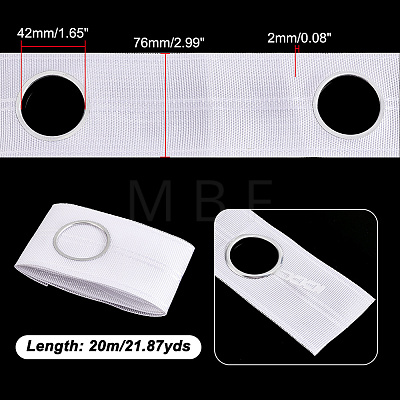 Polyester Curtain Eyelet Tapes FIND-WH0416-92-1