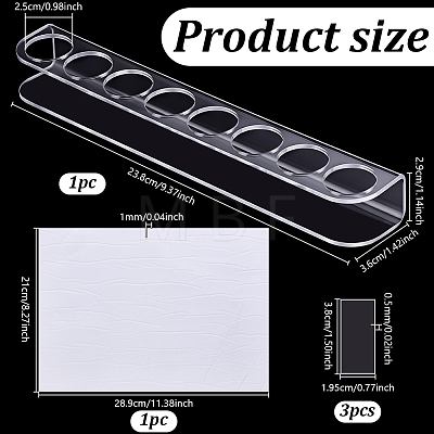 1 Set 8 Holes Plastic Storage Holders AJEW-GA0010-56-1