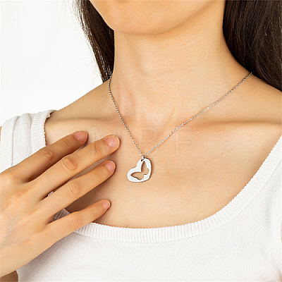 Stainless Steel Pendant Necklaces FZ5872-2-1