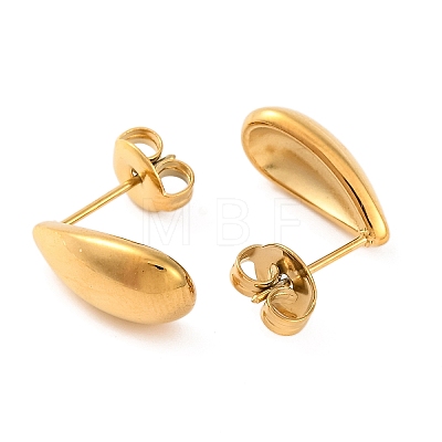 Ion Plating(IP) 304 Stainless Steel Stud Earrings EJEW-G395-31G-1