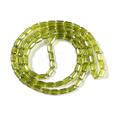 Electroplate Glass Beads Strands GLAA-Q101-02A-PL02-1