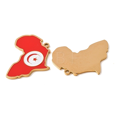304 Stainless Steel & Enamel Pendants SA-CBA6ECE-01G-G05-1