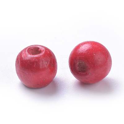 Dyed Natural Wood Beads WOOD-Q006-12mm-01-LF-1