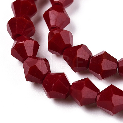 Opaque Solid Color Imitation Jade Glass Beads Strands GLAA-F029-P6mm-17-1