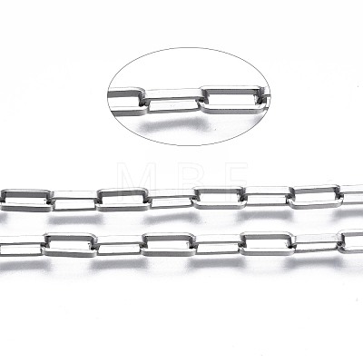 304 Stainless Steel Rectangle Cable Chains CHS-T003-29B-P-1