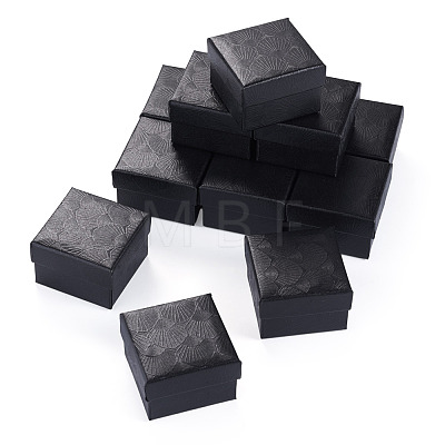Shell Textured Paper Jewelry Ring Storage Gift Boxes CON-TAC0014-15E-1