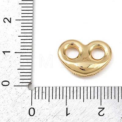 Brass Micro Pave Clear Cubic Zirconia Links Connector Charms KK-K413-06G-1