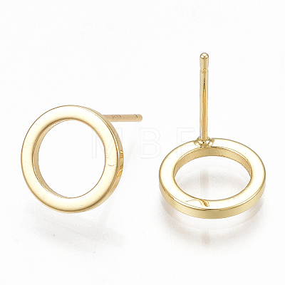 Brass Stud Earrings X-KK-S348-368-1