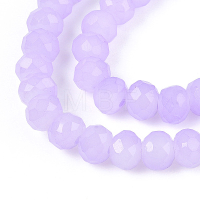 Baking Paint Imitation Jade Glass Bead Strands DGLA-A034-J6MM-A50-1
