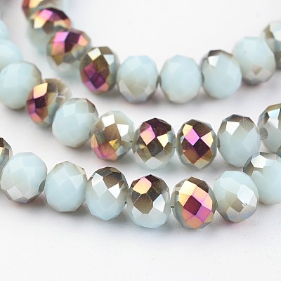 Electroplate Glass Beads Strands EGLA-P018-6mm-H02-4A-1