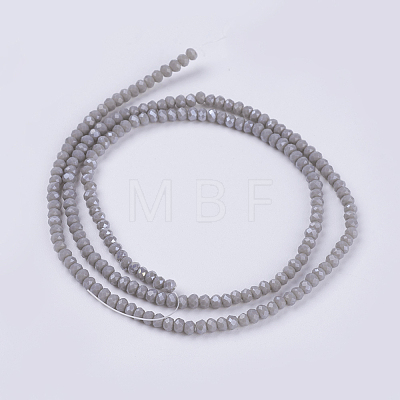 Electroplate Glass Beads Strands GLAA-F076-FR06-1