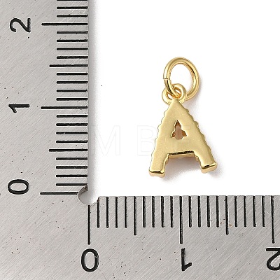 26Pcs Letter A~Z Rack Plating Brass Charms KK-B092-30-G-1