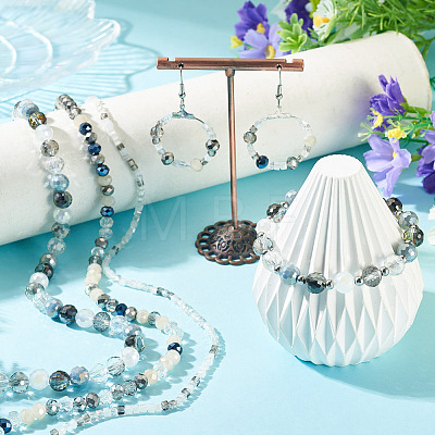 3 Strands 3 Style Electroplate Glass Beads Strands EGLA-TADJ0001-11A-1