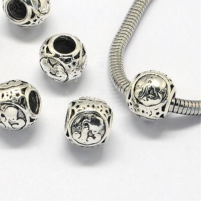 Alloy European Beads PALLOY-S082-11-1