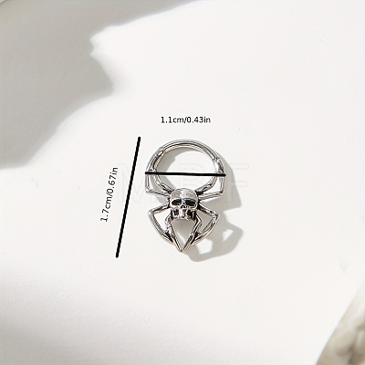 Gothic 316 Surgical Stainless Steel Skull Spider Hoop Nose Rings for Men and Women Party Jewelry EC2073-1