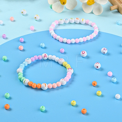 DIY Round Letter Beads Bracelet Making Kit DIY-YW0004-96-1