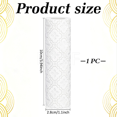 PLA Flower Pattern Clay Texture Roller FIND-WH0367-46-1