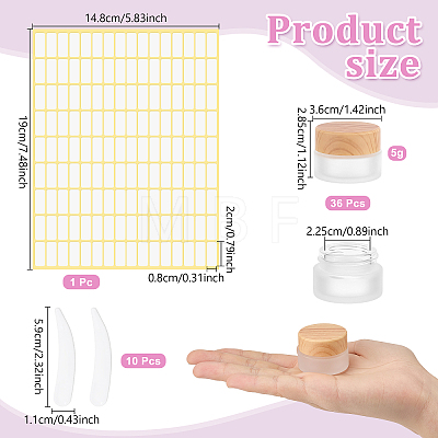 36Pcs Glass Cream Jar AJEW-WA0004-05-1
