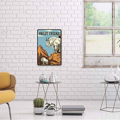 Rectangle with Word Vintage Metal Iron Sign Poster AJEW-WH0157-261-1