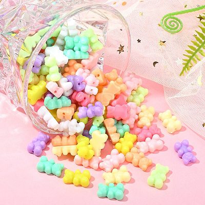 360Pcs 9 Colors Opaque Acrylic Beads SACR-CJ0001-19-1