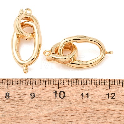 Brass Fold Over Clasps KK-CBACC01-02G-1