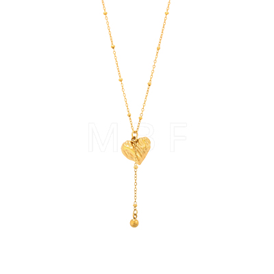 304 Stainless Steel Lariat Necklaces STAS-OY018-26G-1