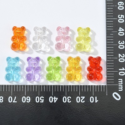 180Pcs 9 Colors Transparent Acrylic Beads TACR-CJ0001-28-1