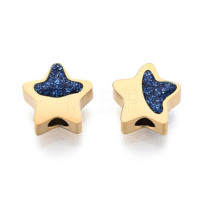 304 Stainless Steel & Enamel Beads STAS-T074-17G-1