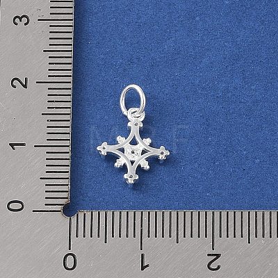 925 Sterling Silver Pave Clear Cubic Zirconia Star Charms STER-K181-01B-S-1