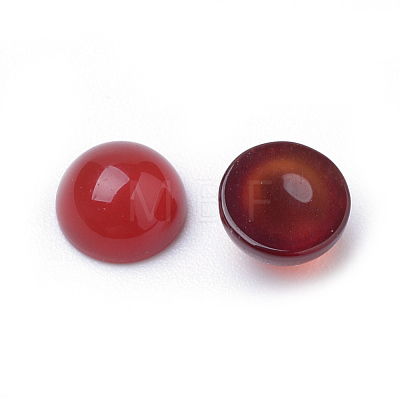 Natural Carnelian Cabochons G-R416-6mm-56-1
