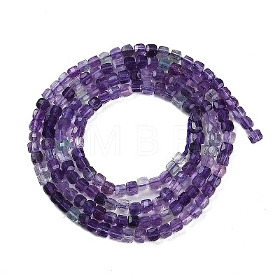 Natural Purple Fluorite Beads Strands G-P553-E02-01-1