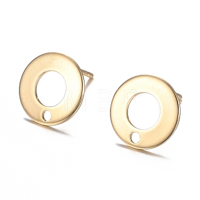 304 Stainless Steel Stud Earring Findings X-STAS-H104-01G-1