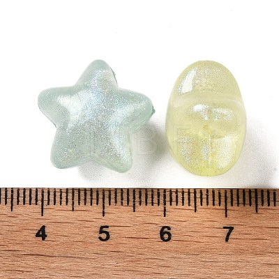 Luminous Transparent Acrylic Beads OACR-G033-06A-1
