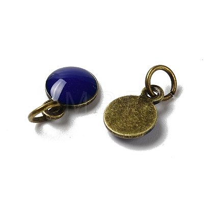 Brass Ename Charms KK-H487-22AB-03-1