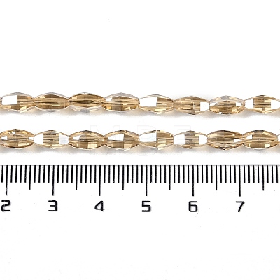 Electroplate Glass Beads Strands GLAA-Q101-03B-PL03-1